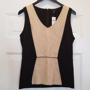 Ann Taylor Black and Tan Professional Top